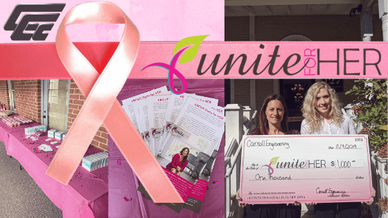 Carroll Engineering Corporation & Its Employees Joined the Fight  Against Breast Cancer