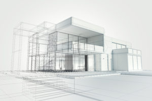 Architectural concept of building project 